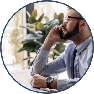 Person talking on the phone