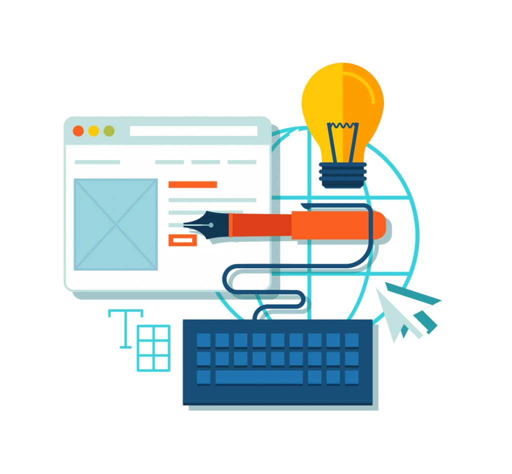 Vector image on web design & Development