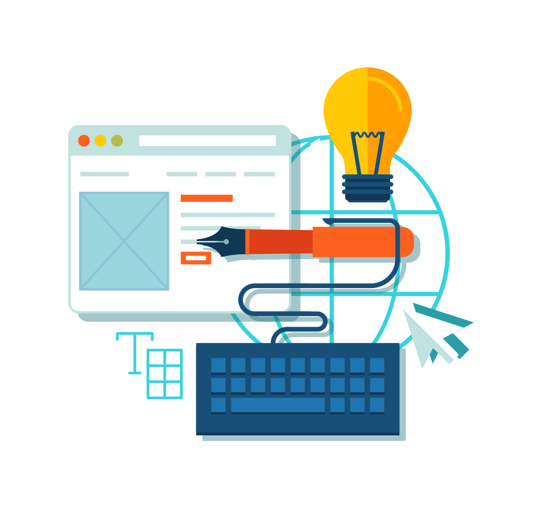 Vector image on web design & Development